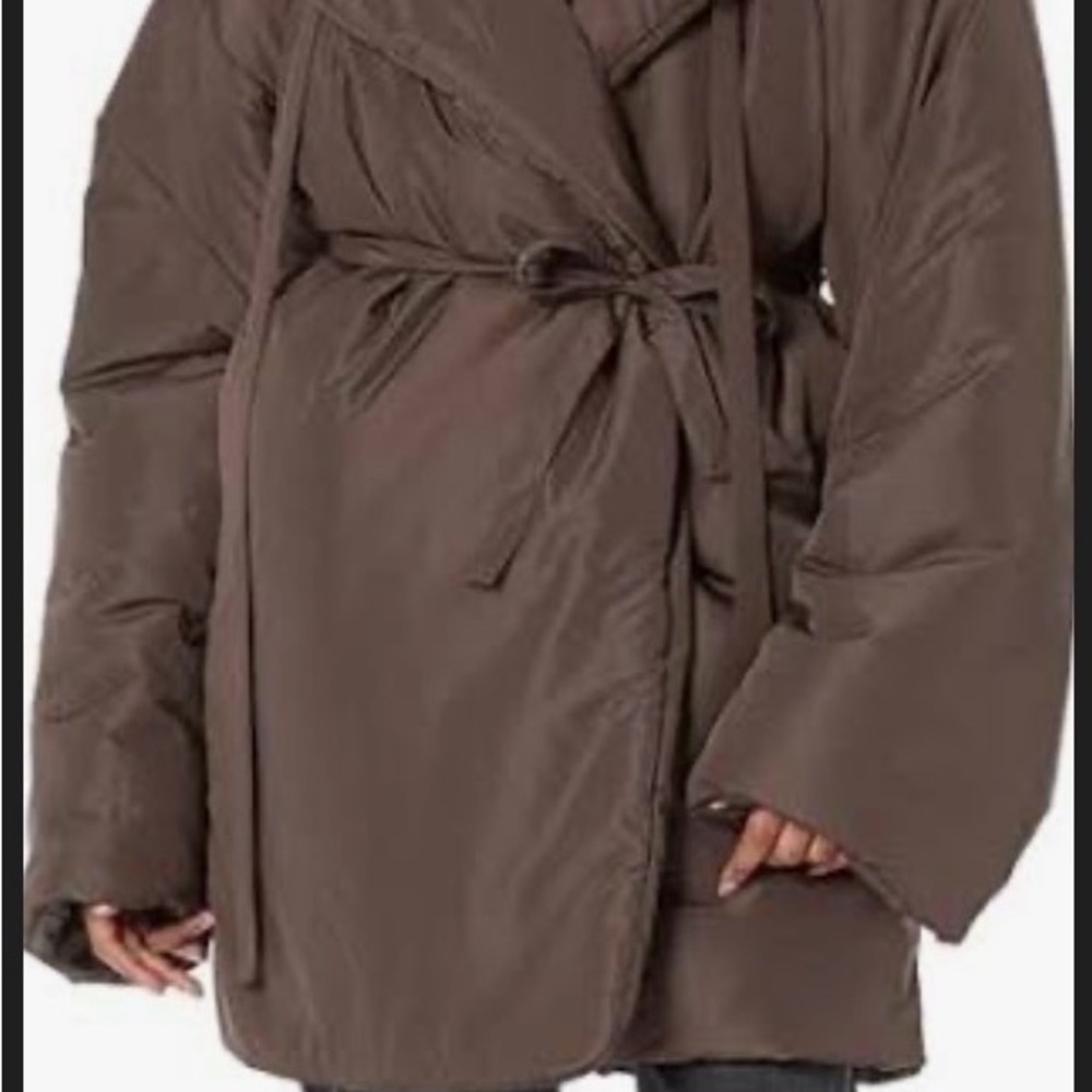 Norma Kamali Chocolate Brown Puffer Jacket